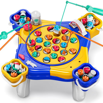 Watudou Magnetic Fishing Game For Kids Toddlers 3-5, 70 Pcs Fishing Toys For Kids Toddlers 3-5, Fishing Table Toys Board Game Bi