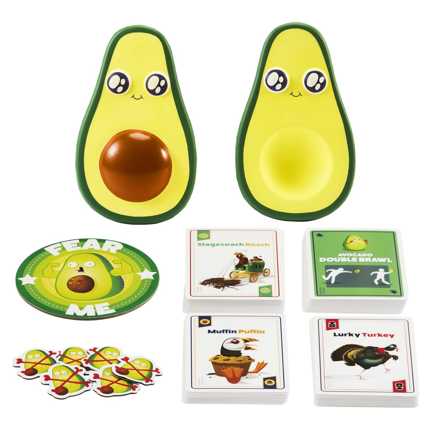 Exploding Kittens Presents Throw Avocado - A Dodgeball Card Sequel and Expansion Set - Family-Friendly Card Games for mature-themeds  Teens & Kids - 2-6 Players - Ages 7 and Up - 120 Cards