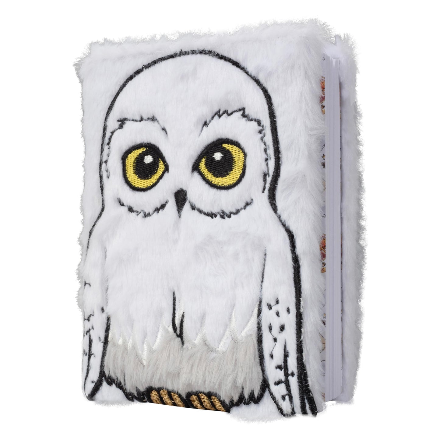 Harry Potter Hedwig Owl Plush Journal Diary Kids - Cute Soft Cover Notebook W/ 216 Pages - Officially Licensed - Book & Movie Easter Basket Stuffer Gift For Kids, Girls, Boys, Teens