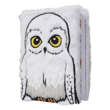 Harry Potter Hedwig Owl Plush Journal Diary Kids - Cute Soft Cover Notebook W/ 216 Pages - Officially Licensed - Book & Movie Easter Basket Stuffer Gift For Kids, Girls, Boys, Teens