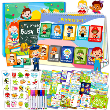 Homseon 36 Theme Montessori Busy Book For Toddlers 3 And Up, Preschool Learning Activities For Kids Kindergaten Educational Toys