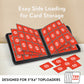 SMYV 12 Pocket Trading Card Binder  enhanced PU Cover Card Binder for 720 Cards  Ringless Side Loading Card Collection Album Folders for MTG  TCG  Game Cards & Sports Cards (Red)