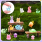 GGSTDDUP 144pcs Luminous Mini Resin Ducks  Dolphin  Turtle  Rabbit  Frog  Mushroom  Resin Animals Glow in The Dark for Dollhouse Garden Decoration (6 Styles)