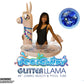 PoolCandy Inflatable Animal Pool Tubes & Swim Rings (Llama Glitter Filled 48 inch Pool Tube Swim Ring)