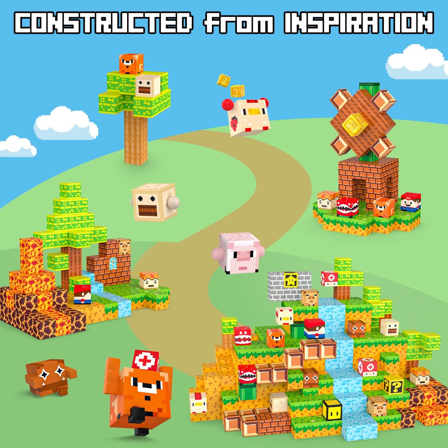 Fuwidvia Magnetic Blocks - 100Pcs Magnets Cubes, Magnetic Building Blocks Stem Montessori Sensory Toys For 3 4 5 6 7 8-13 Year Old Boys Girls Birthday For Kids