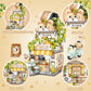 Street View Coffee Shop Mini Building Blocks, Moc Creative Building Toys Cute Animals Building Set For Girls 6-12, Simulation Ar