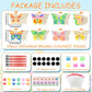 LARDUX Butterfly Party Favors, 24PCS DIY Wooden Arts & Crafts Painting Kit for Kid, Glow in The Dark Party Favors Family Crafts
