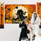 Avezano Halloween Decorations 3Pcs Happy Halloween Banner Trick or Treat Porch Signs Halloween Door Banner Halloween Party Decor