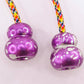 L-Shizuku Begleri Fidget Beads - Worry Fidget Beads Spin & Bump - Made Of Aluminum Alloy - For Men Women Youngs Skill Players Creates A Bit Of Magic For You (Cala-Purple&White)