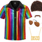 Sizgaroot 70S Outfits For Boys Disco Costume Kids Halloween Party Dress Up (Multicolor, 10-12 Years)