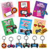 4Es Novelty 30 Pack Video Game Valentines Cards with Gamer Keychain, Valentines Day Gifts for Kids Classroom Exchange Bulk, Val