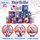 4th of July Party Favors Slap Bracelets for Kids 36PCS Red White and Blue American Flag Patriotic Snap Bracelet Bulk Independenc