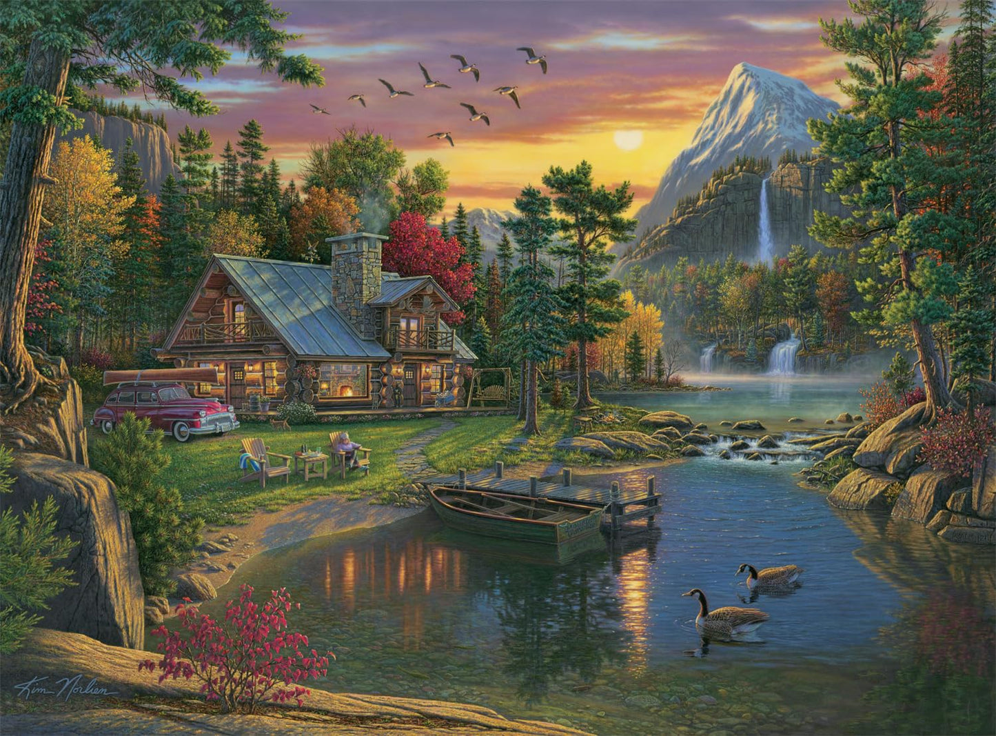 Buffalo Games - Kim Norlien - Mountain Paradise - 1000 Piece Jigsaw Puzzle For Adults -Challenging Puzzle Perfect For Game Night