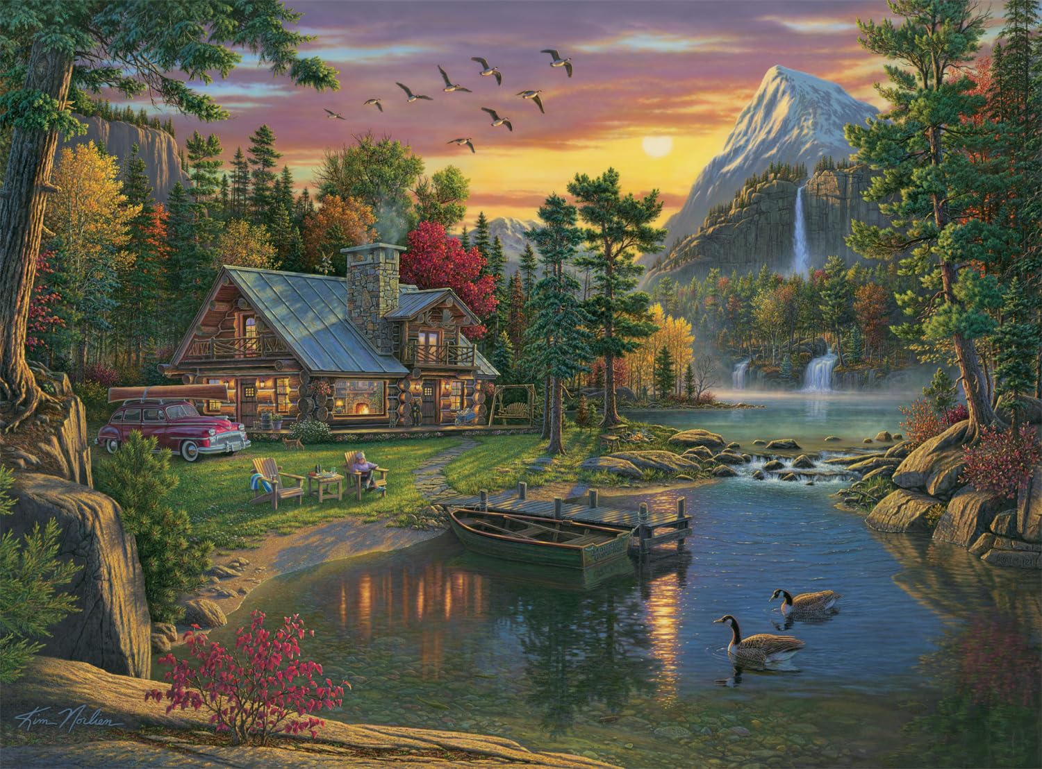 Buffalo Games - Kim Norlien - Mountain Paradise - 1000 Piece Jigsaw Puzzle For Adults -Challenging Puzzle Perfect For Game Night