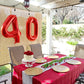 Paticool 40 Inch Red Number Balloon 0, Large Number Foil Mylar Balloons For Birthday Party Celebration Decorations Supplies, Dig