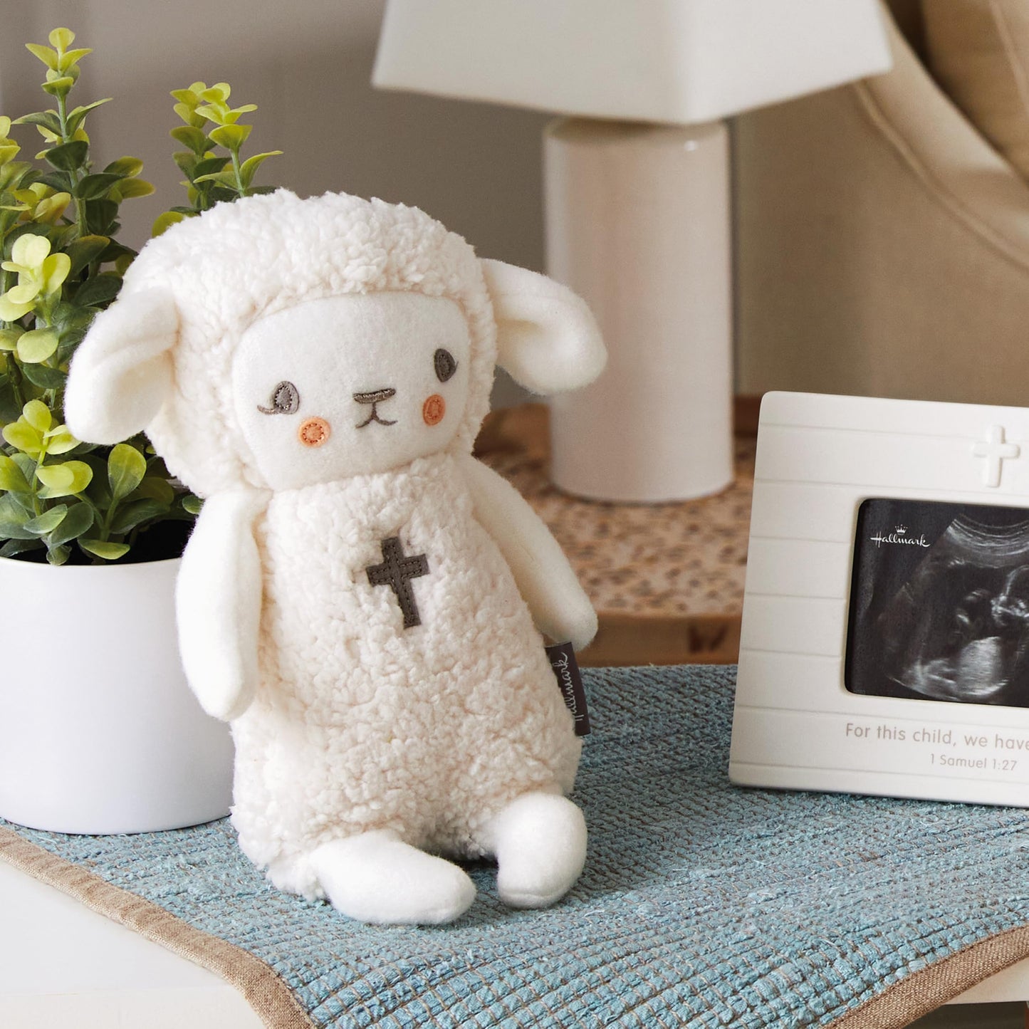Hallmark Lullaby Lamb Plush Musical Stuffed Animal for Kids, Religious Gifts, Baptism, First Communion, Easter Gifts for Kids