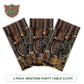 Western Party Tablecloth Western Cowboy Party Table Cover Cowboy Theme Plastic Tablecloth Wild West Wooden House Barn Door Table