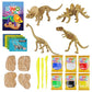 Dino Models, Clay Craft Kit - Dinosaur Arts and Crafts for Kids- Build a Dinosaur Gifts for Boys & Girls - Build 4 Dinos with Ai