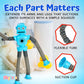 Telescopic Suction Cup Robot Toys 12-Pack Shape Changing Educational Fidget Toys Sensory Toys Adhd Autistic Stimulating Creative