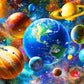 Puzzles For Kids Ages 8-10 6-8 - Solar System Planets Floor Puzzle- 200 Piece Jigsaw Puzzles For Kids Ages 10-12 Year Old And Ad