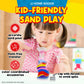 JJ CARE Sand Art Bottles [12 Wave-Shaped Sand Bottles + 6 Small & 6 Large Funnels] Plastic Sand Art Containers for Kids, Sand Ar