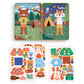 Mudpuppy Happy Camper Magnetic Build-It Game – 40+ Magnets, Illustrated Scenes, 6.25x8.75 inches, Multicoloured, Ages 4+ - Model 978