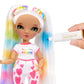 Rainbow High DIY Fashion Doll with Washable Markers, Green Eyes, Straight Hair, Bonus Accessories, Multicolor, Model 500407EUC