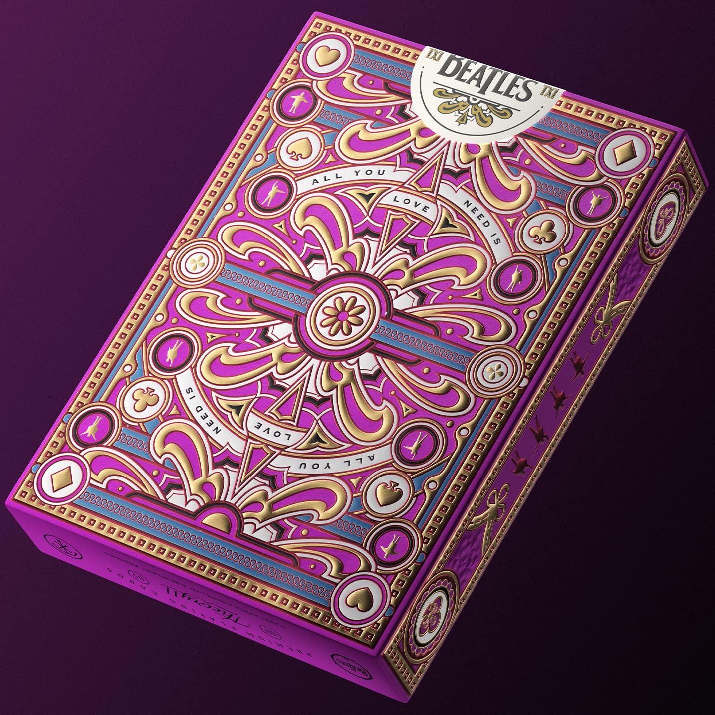 theory11 The Beatles enhanced Playing Cards - Pink Deck Officially Licensed Collector's Cards