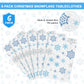 Christmas Snowflake Tablecloth Winter Wonderland Table Clothes Plastic Blue and White Winter Holiday Snowflake Table Cover for C