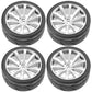 ShareGoo OD 2.55'' Rubber Tires w/Plastic Wheel Rims 12mm Hex Compatible with HSP Tamiya Kyosho Traxxas Sakura WLtoys 1/10 RC On