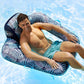 Aqua Zero Gravity Pool Chair Float - Inflatable  Heavy-Duty mature-themed Pool Chair for Floating - Blue Fern