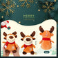 Liliful 16 Pack 8 Inch Stuffed Deer Toys, Xmas Plush Elk With Red Scarf, Stuffed Animal Gifts For Boys Girls, Christmas Decorati