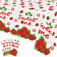 4 Pack Strawberry Tablecloth 51 X 86 Inch Strawberry Tablecloth Strawberry Party Tablecloth Strawberry Birthday Party Table Clot