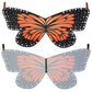 ReliBeauty Butterfly Costume for Girls Costume Monarch Butterfly Kids Toddler Dress up with Butterfly Wings and Headband Halloween 4T-4/110