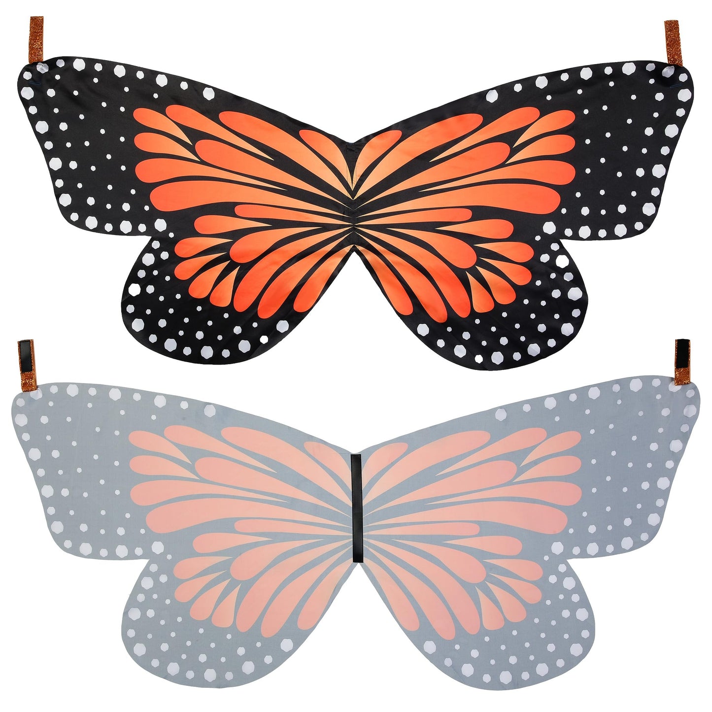 ReliBeauty Butterfly Costume for Girls Costume Monarch Butterfly Kids Toddler Dress up with Butterfly Wings and Headband Halloween 6-7/130