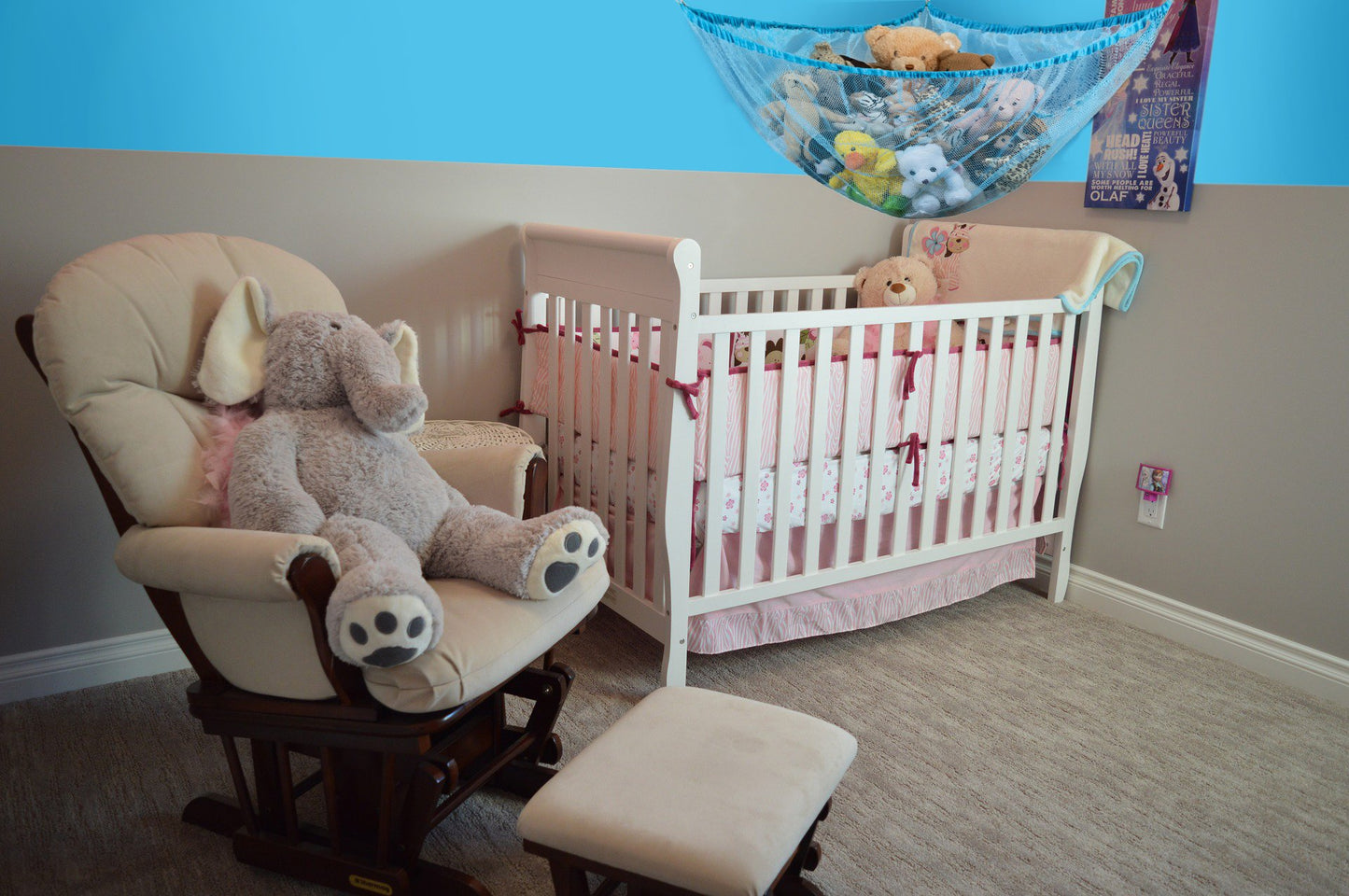 Handy Laundry Jumbo Toy Hammock, Blue - Organize Stuffed Animals And Children'S Toys. Great Decor While Neatly Organizing Kid'S