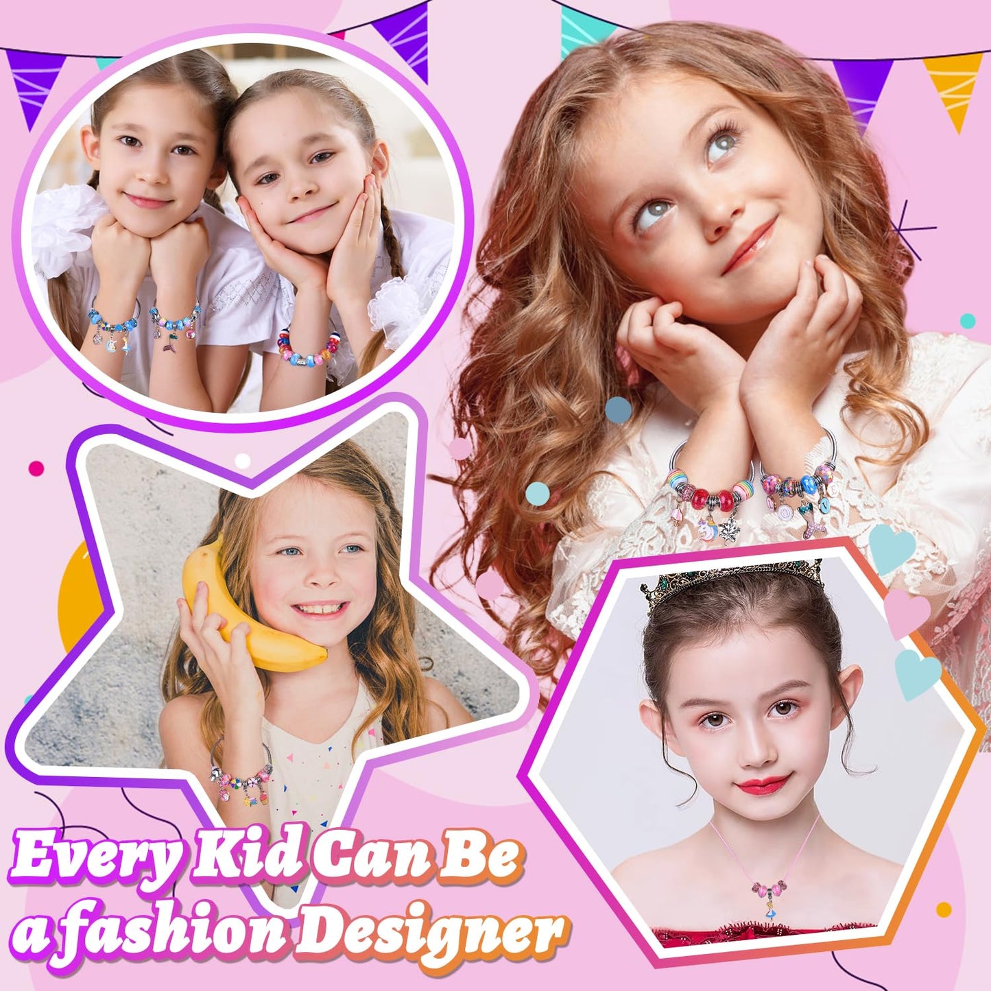 Aipridy Charm Bracelet Making Kit,Diy Craft For Girls, Unicorn Mermaid Crafts Gifts Set For Arts And Crafts For Girls Teens Ages