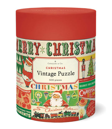 Cavallini & Co. Vintage Christmas 500 Piece Puzzle, Multi