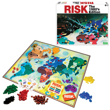 Winning Moves Risk 1980's Edition Board Game, Strategy for 2-6 Players, Multi-color, Original Artwork, Ages 8+