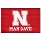 FANMATS 14683 Nebraska Cornhuskers Man Cave UltiMat Rug - 5ft. x 8ft. | Sports Fan Area Rug, Home Decor Rug and Tailgating Mat -