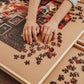 Horror Night Watch Party 1000-Piece Jigsaw Puzzle By Rachid Lotf | Brain Teaser For Adults, Educational Developmental Toys & Games, Building Kit Activities To Encourage Creative Play | 28 X 20 Inches