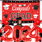 Katchon, Red And Black Graduation Decorations 2025 Set - Pack Of 40 | Red 2025 Balloons, Congrats Grad Banner | Graduation Decorations Class Of 2025 Red And Black | 2025 Graduation Party Decorations