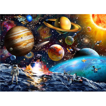 Puzzles For Kids Ages 8-10 Year Old - Solar System Planets, 200 Pieces Spacewalk Jigsaw Puzzles For Kids Ages 6-8, Learning Educ