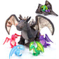 Hydren 5 Pcs Dragon Plush Toys Set 16 Inch Giant Dragon Plush Stuffed Animal With 4 Pcs Babies Dragons In Mommy Dragon'S Belly F