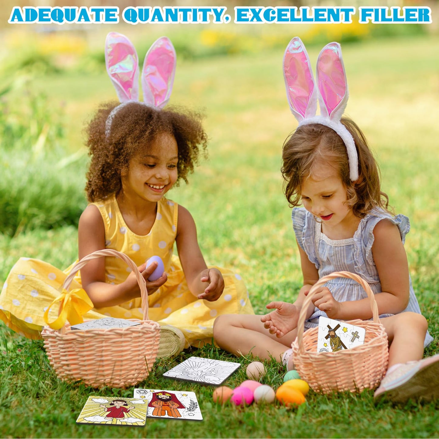 Xbaiyanr 24 Pack Christian Easter Color Your Own Jigsaw Puzzles For Kids,Jesus Easter Diy Paper Jigsaw For Jesus Sunday School C