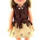 American Fashion World Brown Cowgirl Outfit for 14-Inch Dolls | Hat and Boots Included| enhanced Quality & Trendy Design | Dolls Clothes | Outfit Fashions for Dolls for Popular Brands