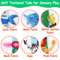 2 Pcs Soft Cloth Baby Books 0-6 Months High Contrast Sensory Baby Toys 6 To 12 Months Crinkle Touch Feel Teething Carseat 9 18 M