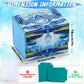 Uaono Deck Box For Mtg Cards, Trading Card Storage Box Holds 120+ Sleeved Commander Deck, Pu Leather Card Box Suits Tcg Magic Cards With 2 Dividers (Blue,Drop)