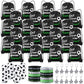MiniInflat 96 Pcs Soccer Party Favors Include 24 Soccer Drawstring Bags, 24 Soccer Keychain, 24 Silicone Soccer Bracelets, 24 Mi