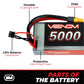 Venom Drive Series 20C 2S - 5000mAh 7.4V LiPo RC Battery - Universal 2.0 Plug, Lithium Polymer 2 Cell - Soft Silicone Connector
